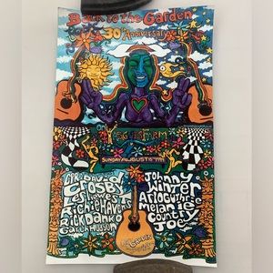 1999 Woodstock 30th Anniversary Poster A Day in the Garden at Yasgur’s Farm